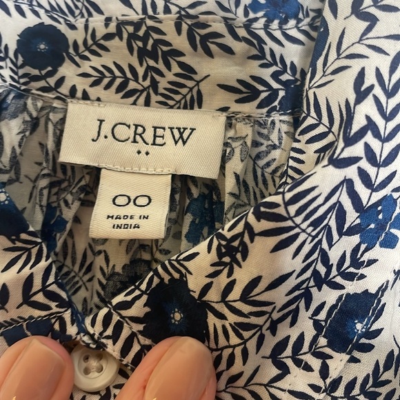 J. crew blue floral 00 dress​ - Picture 3 of 6
